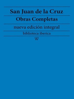 cover image of San Juan de la Cruz Obras completas